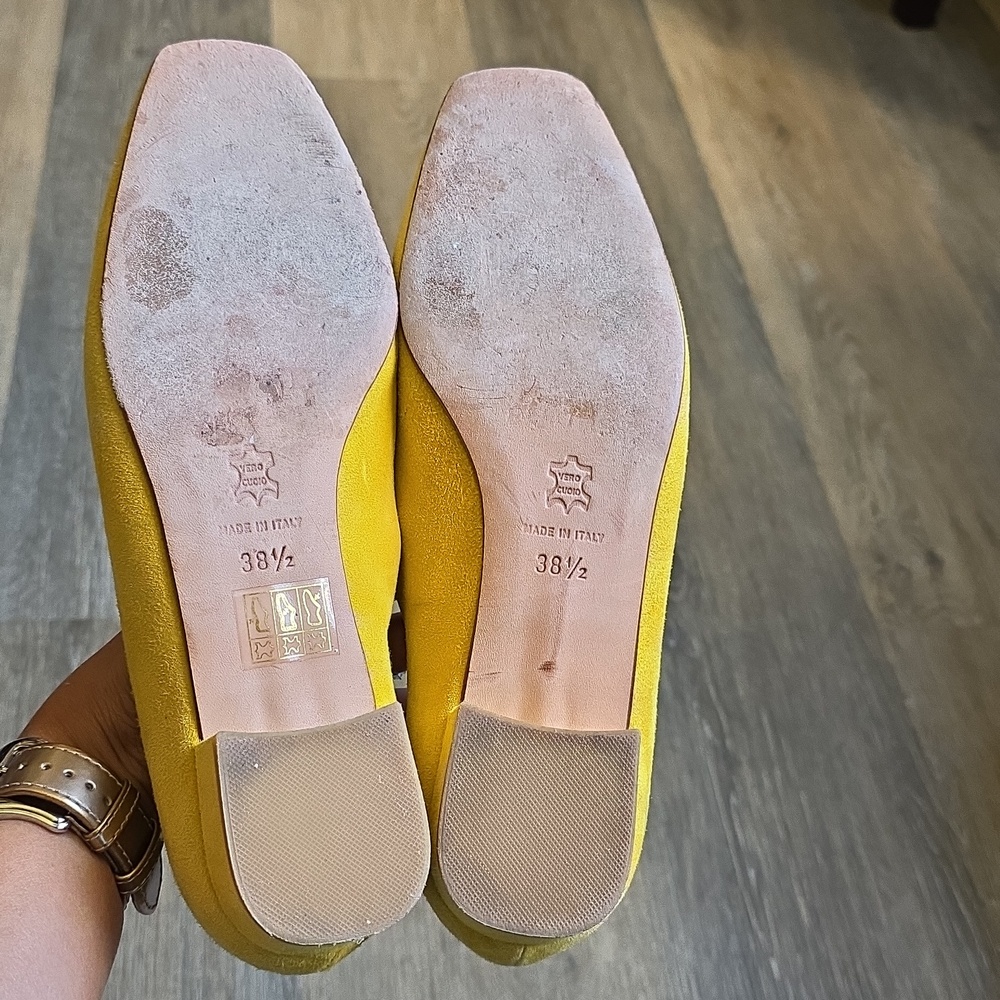 ANN MASHBURN Suede Square-Toe Flats - Picture 16 of 16